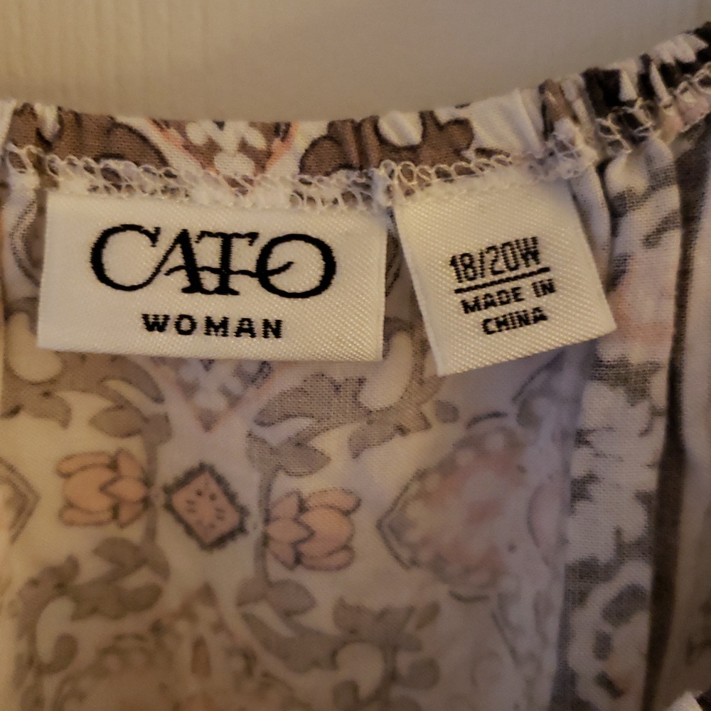 Cato 2X W Boho Style Blouse - Picture 2 of 8